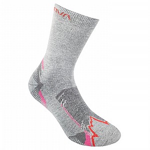 ���� ������� - La sportiva - X-Cursion Socks - Grey/Cherry Tomato